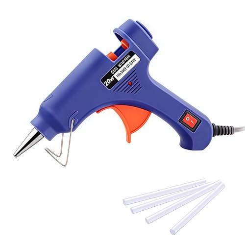 Hot Glue Gun with 10Pcs Sticks (7mm x 150mm) Cordless Glue Gun for Crafting DIY Arts & Crafts Sealing School Home Repairs Cards and Glass