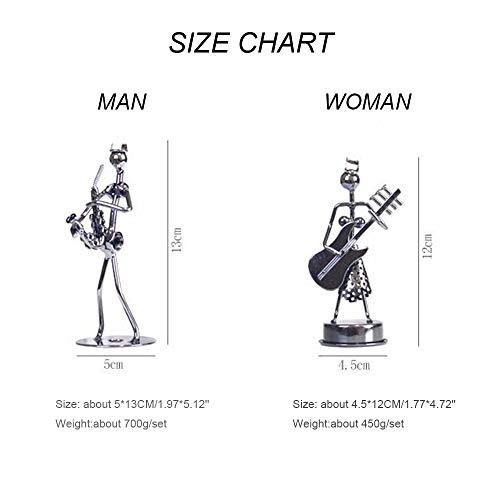 Little Iron Art Musician Creative Men/Women Music Band Crafts Home Office Desk Decoration Birthday Gift 8 Pack (Man) #TOP4