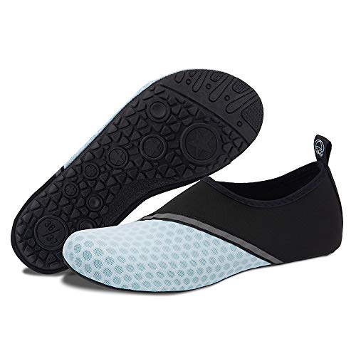 Sapatos aquáticos femininos e masculinos para natação na praia, surfe, yoga, exercícios, Light Blue