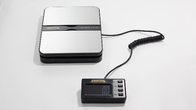 Image of ACCUTECK 8680 High Capacity 150Lbs High Accuracy 0.1OZ Digital Postal Scale with Remote Display, Batteries and USB Cable and AC Adapter Included (Stainless Steel)