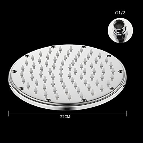 Pommeau de douche carré 12 pouces chrome fixe encastrable pour salle de bain - 3