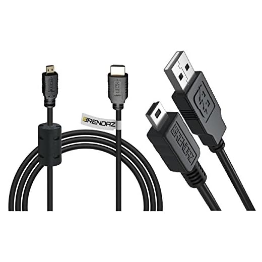 Micro HDMI Cable High Speed + Mini USB Cable Kit by BRENDAZ for GoPro HERO4 Black HERO4 Silver, HERO3+ HERO3 Cameras, HDMI Supports Ethernet Channel, 3D Video, 4K
