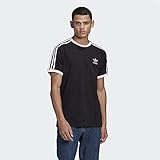 adidas 3-stripes Tee, Camiseta Hombre, Negro, L