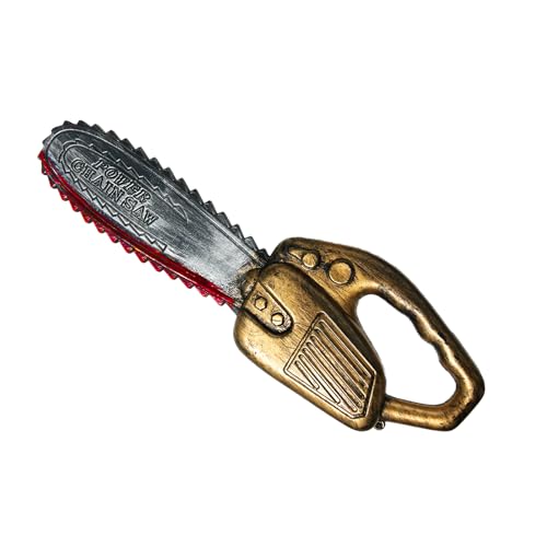 Plastic Chainsaw with Blood for Halloween Costume Prop