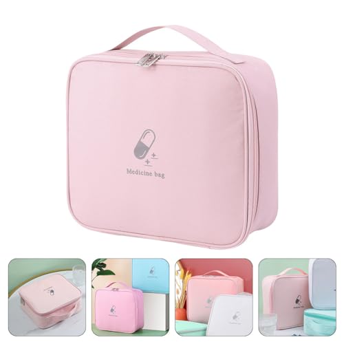 Image of COHEALI Travel Medicine Organizer Bag Empty First Aid Pouch Portable Oxford Cloth Storage Bag 10.23X9.05X3.93In for Outdoor Camping Hiking Car Home Medication Organizer