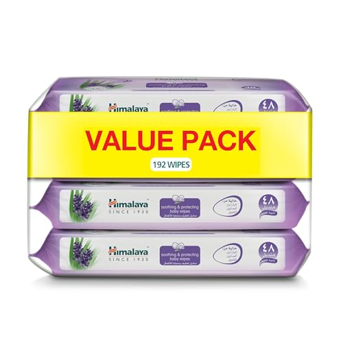 Himalaya Since 1930 Soothing & Protecting Baby Wipes Alcohol & Paraben Free for Sensitive Skin - 48 wipes X 4 packs (192 Wipes)
