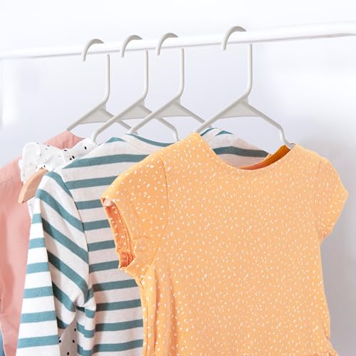 Plastic Hangers 30 Pack,Space Saving Notched Hangers, Space Saving Slim Hangers, Heavy Duty Clothes Hanger for Coats,Pants,Dress,Shirts,White&Black,