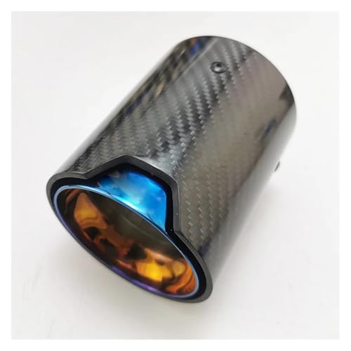 Boquilla de escape para BMW X1 con cubierta de fibra de carbono azul que embellece el silenciador