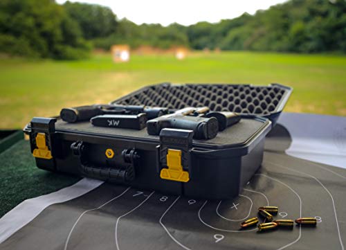 Plano All-Weather Four Pistol Case Watertight & Dust-Proof Gun Case For Two Pistols; High Density Pluck Foam, Black; Continuous Dri-Loc Seal #TOP4