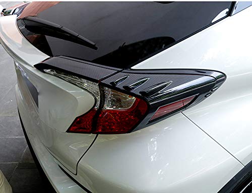 Kadore Car Tail Light Cover Trim For Toyota C-Hr Chr 2018 2019 2020 2021 2022 Carbon Fiber Style 4-Pc #TOP3