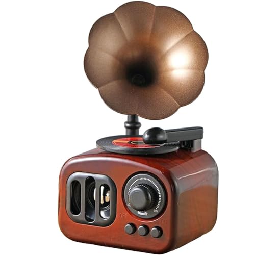 Image of AUGEN Exclusive Music Box Musical 360 rotatable Carousel Children's Wooden Men and Women Birthday Creative Christmas Valentine's Day Gift Home Decoration (Phonograph)