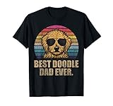 Best Doodle Dad Ever Shirt Vintage Retro Goldendoodle Dad T-Shirt