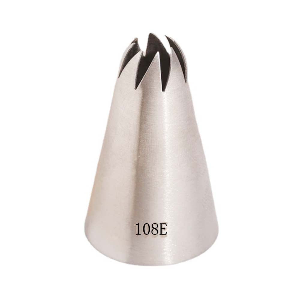 Reland Sun Rose 1Pc 304 Stainless Steel Piping Tip Cake Piping Snow Top Cream Cake Topping Cookie Baking Tool (108E)