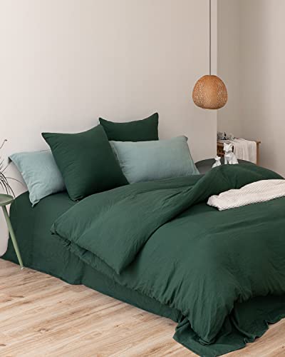 Bettwäsche Mildly 135×200 cm Grün 2-teilig 100% Microfaser