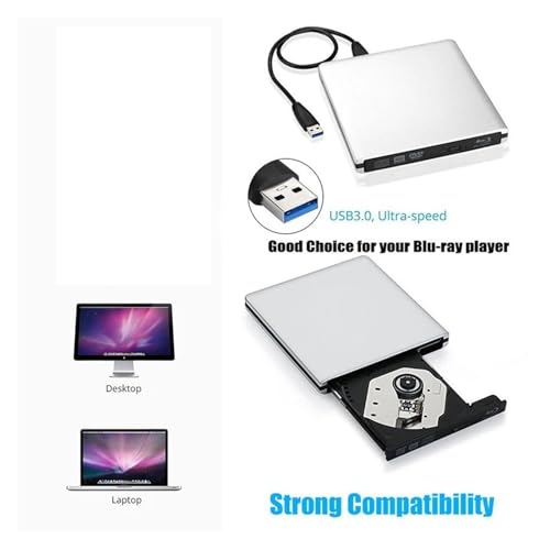 Graveur Blu-Ray 4K externe USB pour lire vos disques sur un PC sans lecteur - 4