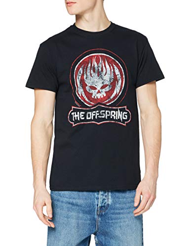 I-D-C CID Descendientes-Cráneo Envejecido Camiseta, Negro, M para Hombre