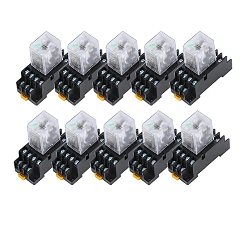 Relé de potencia 48V AC MY4NJ, control seguro de 14 pines e indicador LED