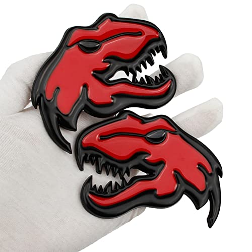 Image of A Pair Redeye Dinosaur Metal Emblem for Dodge RAM TRX 1500 2500 3500 Charger Challenger