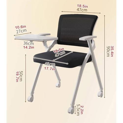 Chaise de bureau ergonomique pliable contre le manque d'espace - 4