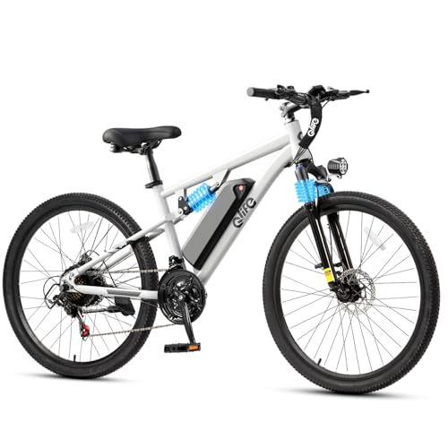 Image of Qlife Electric Bike for Adults /Teens Racer, 20+MPH 21-Speed Peak 1200W Brushless Motor Adult Electric Bicycles, 48V 10.4Ah Removable Battery Mountain Ebike, Up to 55 Miles, 27.5X2.1 Tire E Bike