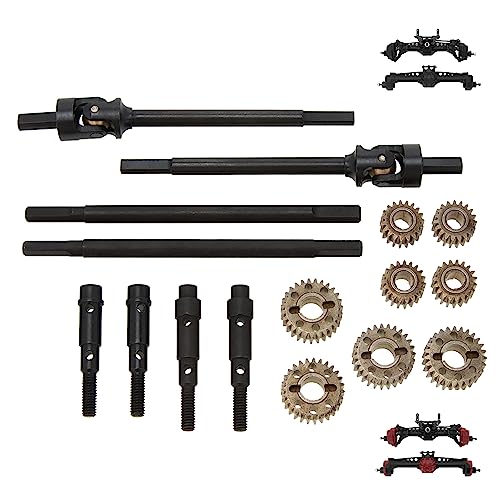 MEUS RACING Universal CVD shafts and Gears for MEUS Nylon Portal Front and Rear Axles for Axial SCX10 SCX10 II 1/10 RC Model Car Upgrades Pasrts