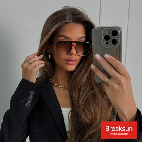 Retro Square Aviator Sunglasses for Women Men Trendy 70s Square Sun Glasses Vintage Shades2