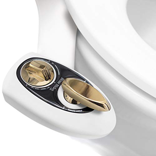 Boss Bidet Bold - bidet attachment for toilet, cleans you in 1.3 seconds. Aesthetic design, Bidet sprayer for toilet, non electric, mechanical, dual nozzle, feminine wash, self cleaning. White Gold Boss Bidet Bold - bidet attachment for toilet, cleans you in 1.3 seconds. Aesthetic design, Bidet sprayer for toilet, non electric, mechanical, dual nozzle, feminine wash, self cleaning. White Gold