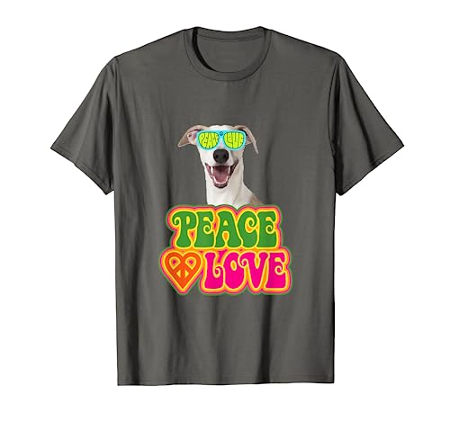Peace Love Dog Whippet T-Shirt