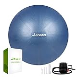 Trideer Exercise Ball (45-85cm) Extra Thick Yoga Ball Chair, Anti-Burst Heavy Duty Stability Ball Supports 2200lbs, Birthing Ball with Quick Pump (Office & Home & Gym)