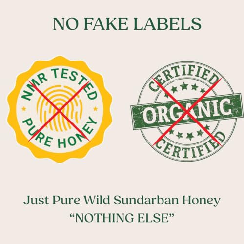 Image of Nutricrate Sundarban Raw Honey | 100% Pure Organic Natural Honey from Sundarbans | Unprocessed Unfiltered No Added Sugar or Adulteration Rich Taste Healthy Daily Use Superfood Nutrients (250 Grams)