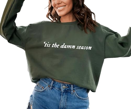 Tis The Damn Season Sweatshirt Premium Quality Top Cozy Warm Crewneck Tee Fan Shirt and Concert Letter Print Sweater3