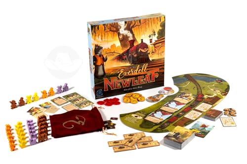 Image of Everdell: Newleaf Expansion - Board Game Add-On for Everdell Base Game, Includes New Train Station, Visitors, Critters & Constructions, Ages 10+, 1-4 Players, Fantasy Tabletop Game Upgrade