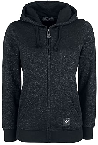 Black Premium by EMP Freaking Out Loud Femme Sweat-Shirt zippé à Capuche Noir/Gris S Cover