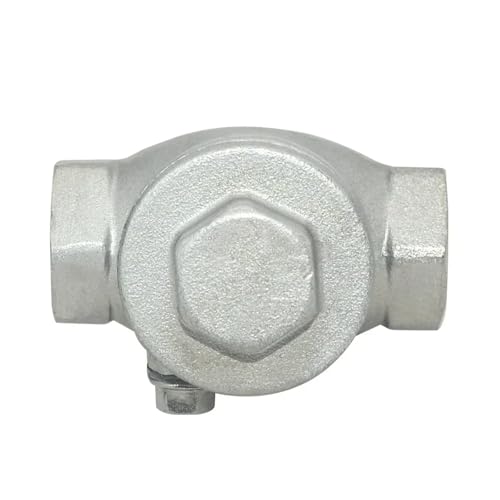Válvula de retención oscilante contra retornos de agua en tuberías horizontales 7