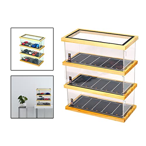 1:64 Modelo de estacionamento para carro RC, LED Lighting Forest Scenery Photo Background Estacionam