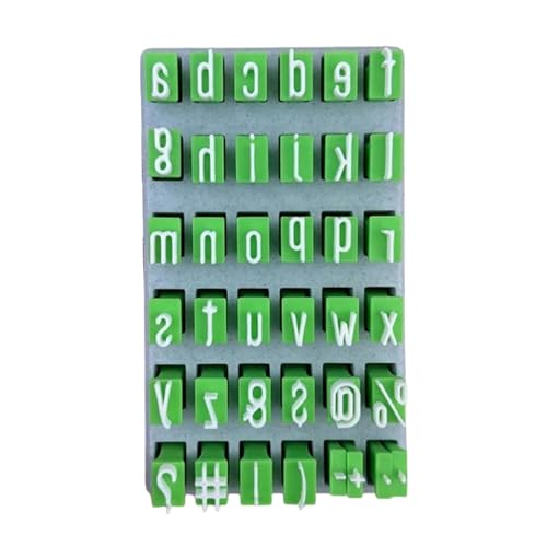 MZRAN Juego de sellos intercambiables del alfabeto para grabado artístico de cerámica, ideal para creaciones de arcilla, letras mayúsculas y minúsculas, juego de sellos de arcilla