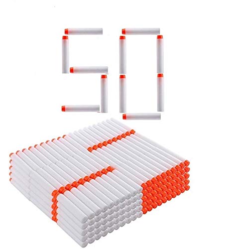 Image of Toyshine 50 Pcs Foam Dart Refill Pack Bullets Round Head, Assorted Color