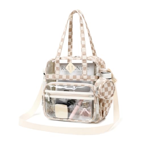 Image of PIG PIG GIRL Clear Tote Bag - 12x6x12 See Through Stadium Event Bag for Women