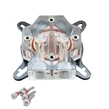 Graphics Card Water Cooling Block GPU Water Cooling Block Universal 43-63mm Copper Base Cool Inner 2-Hole Channel for Cools The GPU Chip-Transparent Block