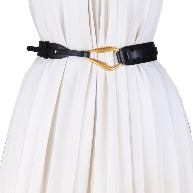 Waistband Women's Decorative Coat Suit Wide Waist Belt With Dress Waist Slanted Cowhide Belt For Women(D)3