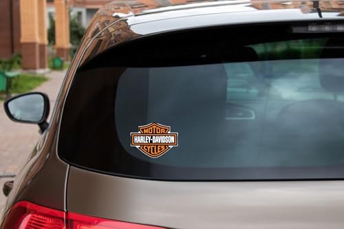 Motorcycle bar and Shield Design Sticker Vinyl Decal #2 Piece Moto HD Club 3.5"x4.5"