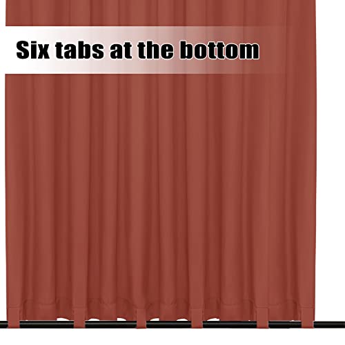 Image of Easy-Going Outdoor Curtains for Patio 1 Panel, 150x84 inch, Terra Red | Waterproof, Windproof, Weatherproof Privacy Outdoor Curtains for Cabanas Porches and Pergolas, Grommet Top and Tab Bottom