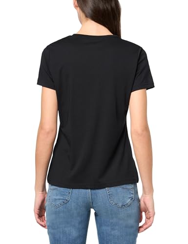 Image of DKNY Women's Short Sleeve V-Neck Mesh Ruched Knit Top