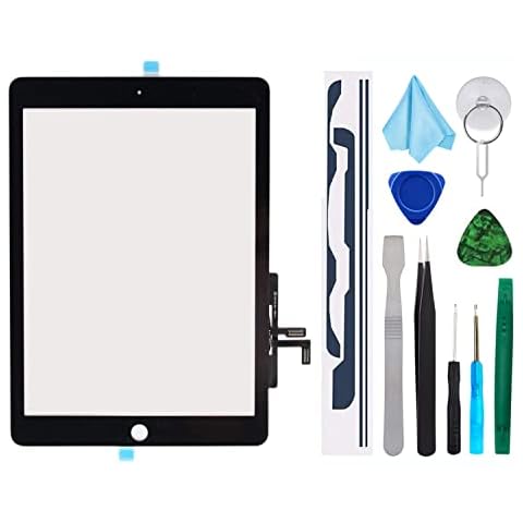 T Phael Black Digitizer Repair Kit for 2017 iPad 9.7(A1822, A1823) / iPad 5 iPad Air 1st Touch Screen Digitizer Replacement (Without Home Button) with Tools + PreInstalled Adhesive Cover