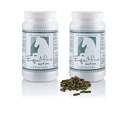 Doppelpack (3 kg) EquiMove Motion; Hyaluronsäure, MSM, Glucosamin, GLME, Extrakte, Vitamine, Mineralien | für Gelenke, Sehnen und Synovia deines Pferdes