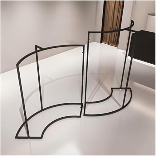 Heavy Duty Half Round Clothing Rack - 87cm Portable Metal Garment Display Stand, Curved Retail Hanging Shelf for Stores (Set of 2) - Durable & Stylish Clothing Organizer