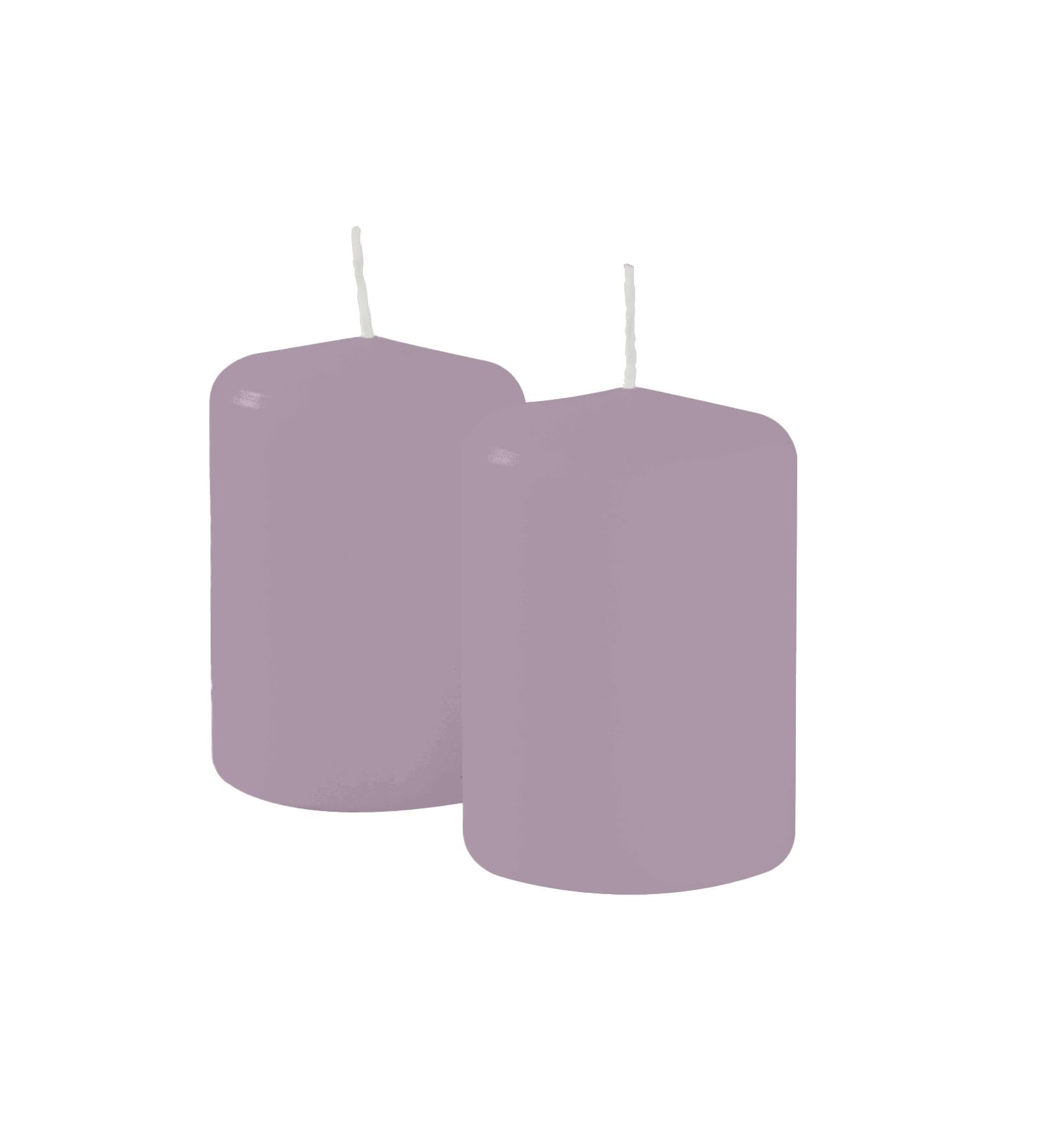 Risthò Wax Candles, Plum, Diameter 7 cm, Height 10 cm, Pack of 4