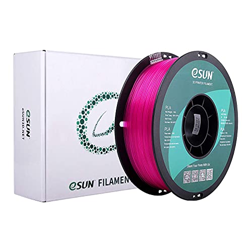 eSUN 1.75mm Glass Purple PLA 3D Printer Filament 1kg Spool (2.2lbs), Glass Purple