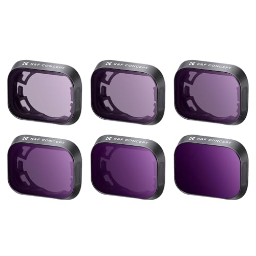 K&F Concept DJI Mini 3 Pro/DJI Mini 3用フィルターセット ND4+ND8+ND16+ND32+ND64+ND1000 撥水加工 キズ防止 ドローンレンズフィルター