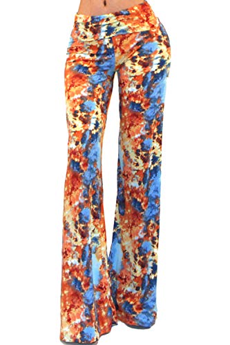 Vivicastle SAL2 USA Women's Fold Over High Waist Wide Leg Long Palazzo Pants (sal2 / A39, Small)